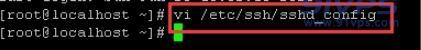vi /etc/ssh/sshd_config，输入该命令按回车键