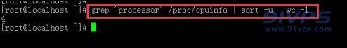 输入grep 'processor' /proc/cpuinfo | sort -u | wc -l查看CPU的个线程数。