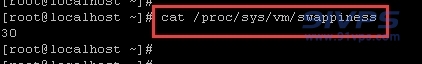 输入该命令按回车键可查看参数值：cat /proc/sys/vm/swappiness